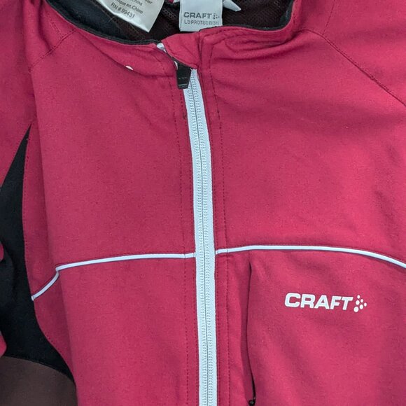 Craft Zip Up Cycling Jacket Fuchsia Black Size Small - Picture 2 of 2